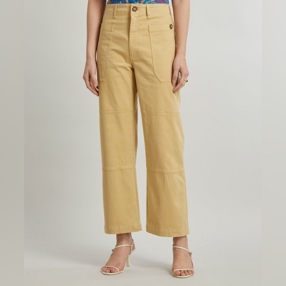 FRAME Oversized Pocket Utility Trousers 16 Neutral Relaxed plus size high rise - Picture 3 of 15